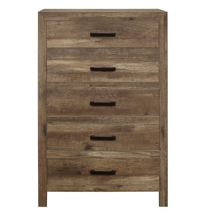 Homelegance Furniture Mandan 5 Drawer Chest in Weathered Pine 1910-9 Half Price Furniture