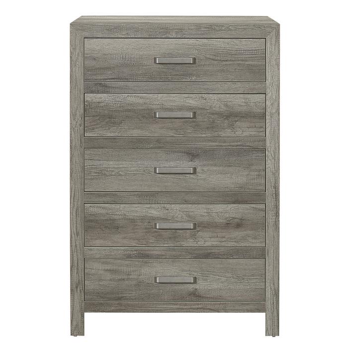 Homelegance Furniture Mandan 5 Drawer Chest in Weathered Gray 1910GY-9 Half Price Furniture