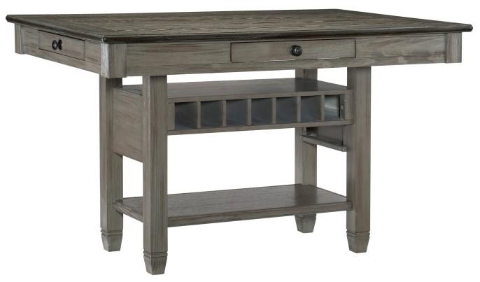 Homelegance Granby Counter Height Dining Table in Coffee and Antique Gray 5627GY-36* - Dining Table - Half Price Furniture
