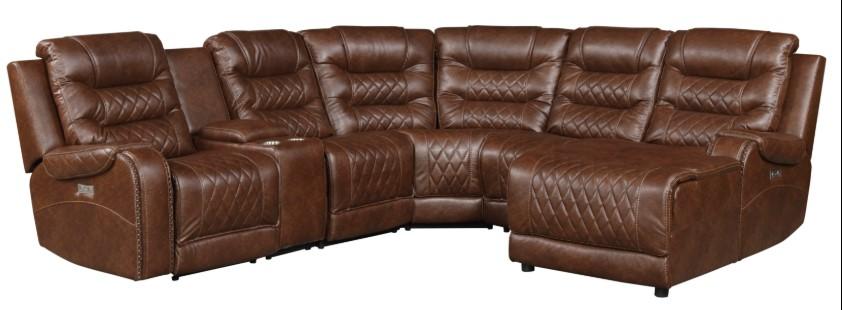 Homelegance Furniture Putnam Corner Seat in Brown 9405BR-CR - Wedge - Half Price Furniture