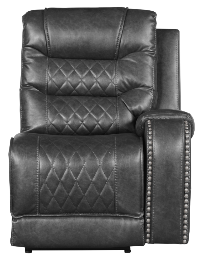 Homelegance Furniture Putnam Power Right Side Reclining Chair with USB Port in Gray 9405GY-RRPW - Chair - Half Price Furniture