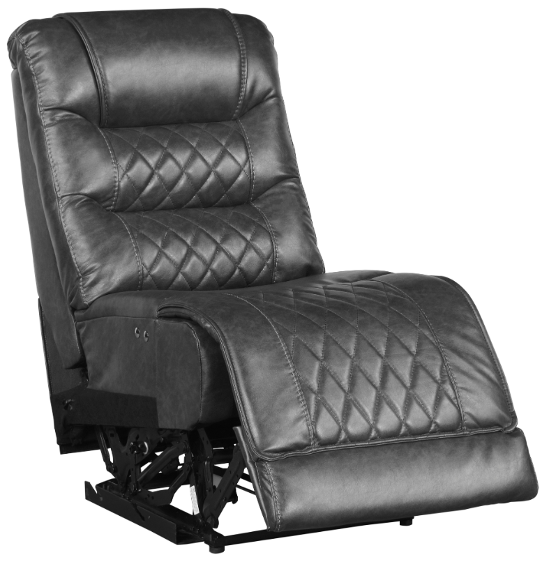 Homelegance Furniture Putnam Power Armless Reclining Chair in Gray 9405GY-ARPW - Chair - Half Price Furniture
