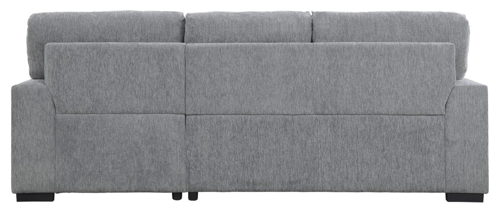 Homelegance Furniture Morelia 2pc Sectional with Pull Out Bed and Right Chaise in Dark Gray 9468DG*2RC2L - Sectional - Half Price Furniture