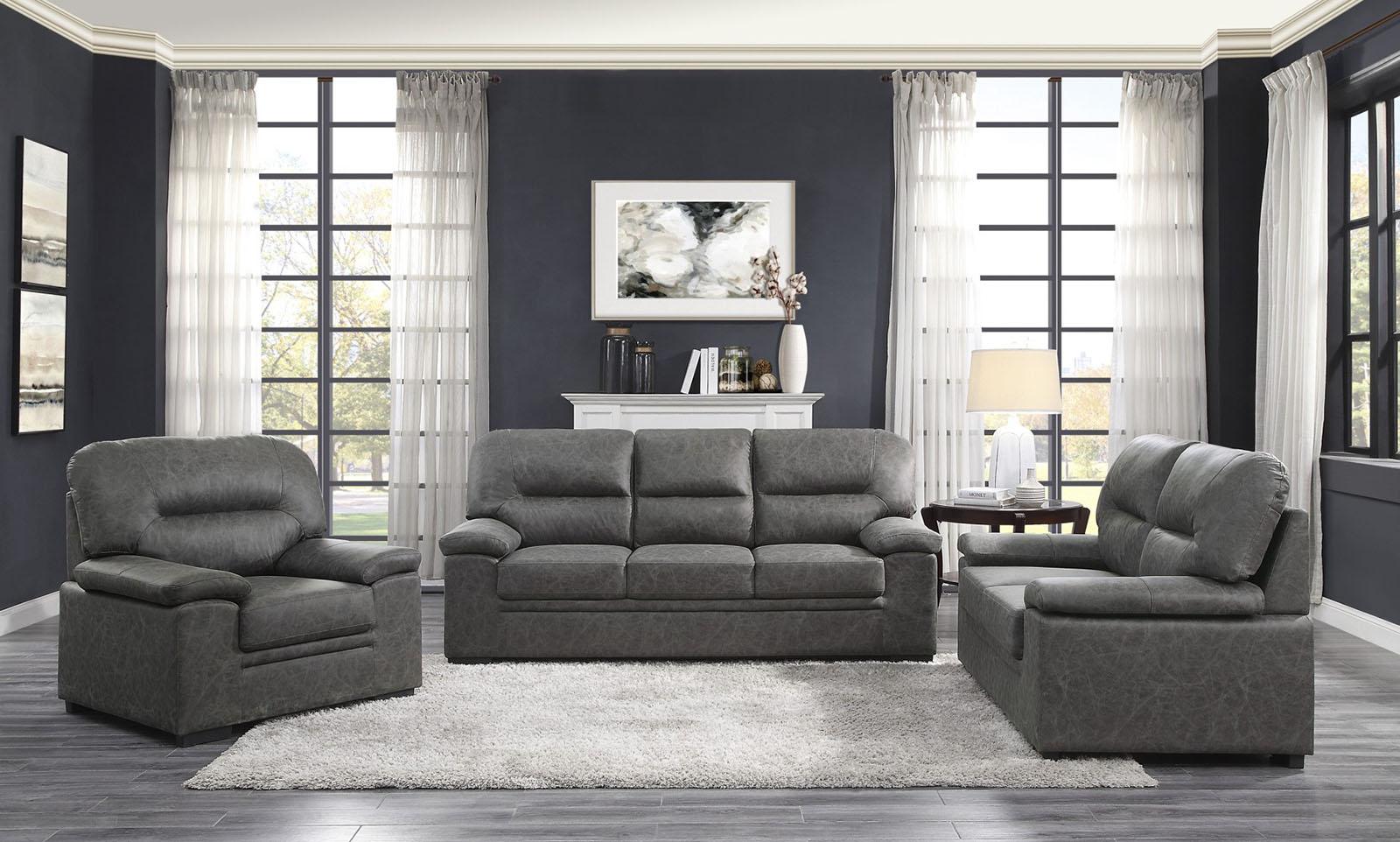 Homelegance Furniture Michigan Loveseat in Dark Gray 9407DG-2 Half Price Furniture