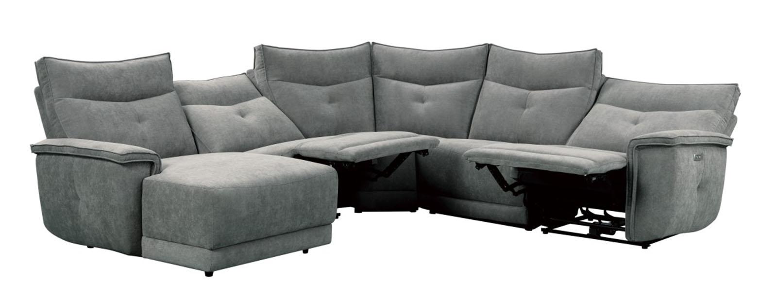 Homelegance Furniture Tesoro Left Side Chaise in Dark Gray 9509DG-5L Half Price Furniture