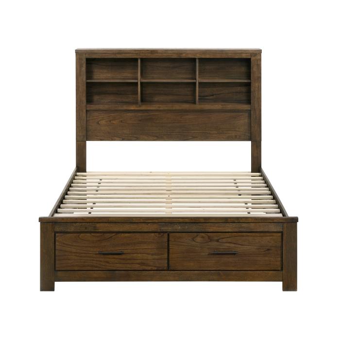 1592F-1*-Bedroom (3) Full Platform Bed with Footboard Storage - Storage - Half Price Furniture