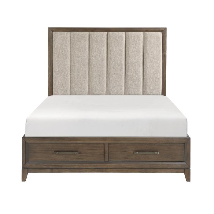 Cambridge (3) Queen Platform Bed with Footboard Storage Half Price Furniture