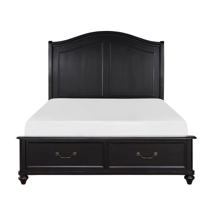 Herman (3) Queen Platform Bed with Footboard Storage Half Price Furniture