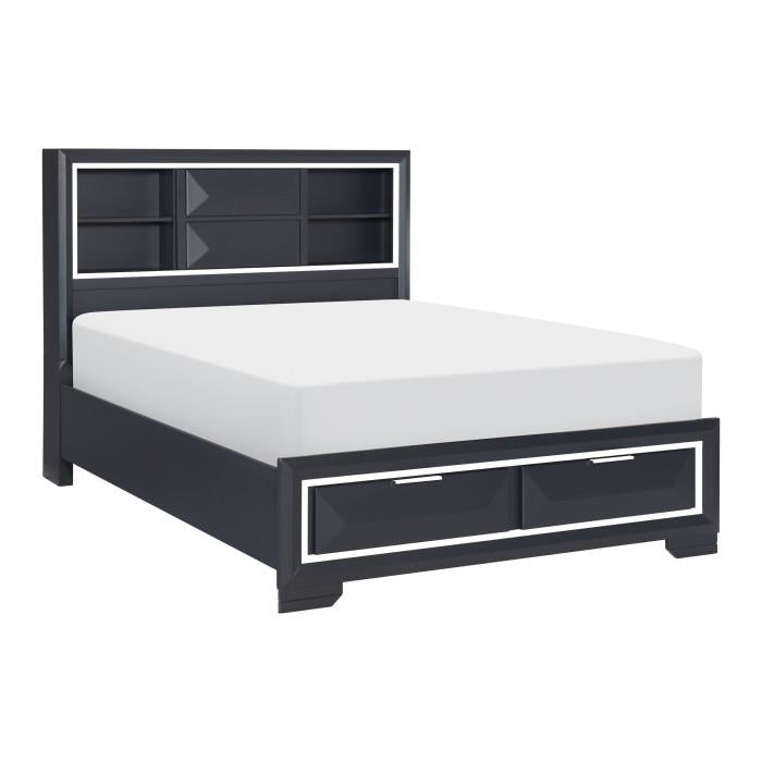 Rosemont (3) California King Platform Bed with Footboard Storage - Storage - Half Price Furniture