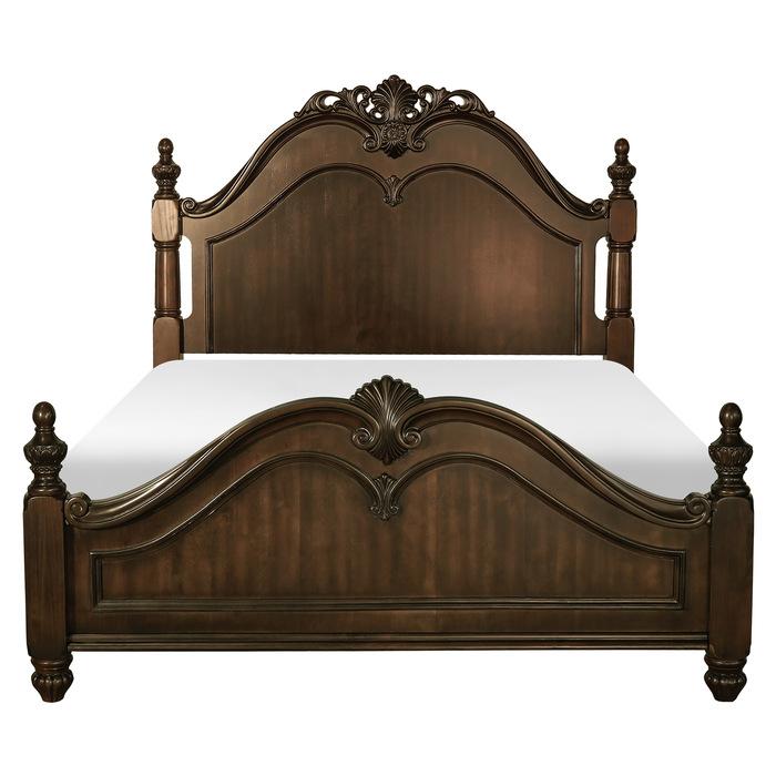 Homelegance Mont Belvieu King Panel Bed in Dark Cherry 1869K-1EK* Half Price Furniture