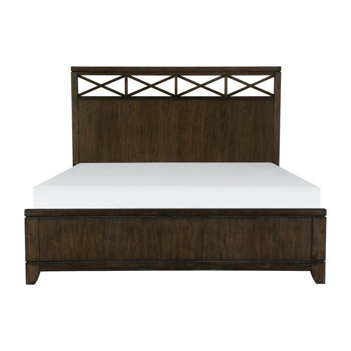 Homelegance Griggs King Panel Bed in Dark Brown 1669K-1EK* Half Price Furniture