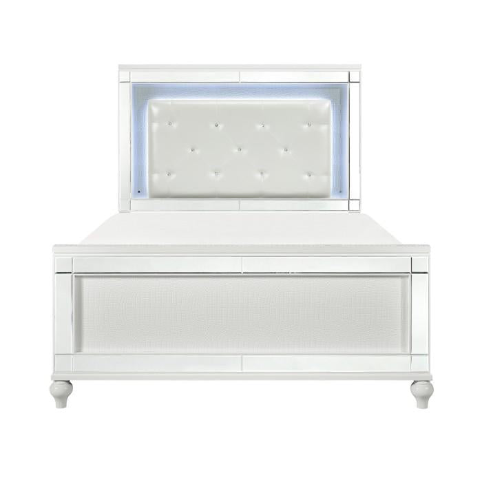 Alonza (3)Eastern King Bed, LED Lighting Half Price Furniture