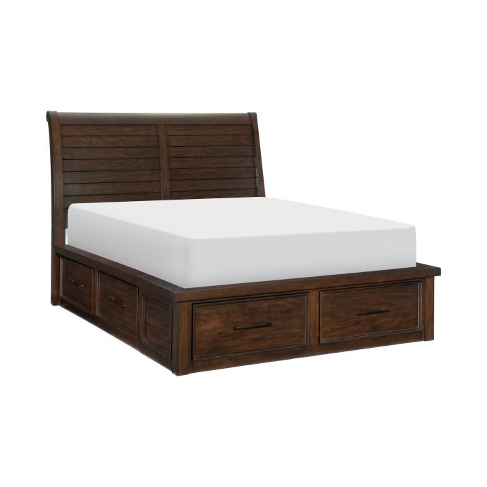 Logandale (4) Queen Platform Bed with Footboard Storage - Storage - Half Price Furniture
