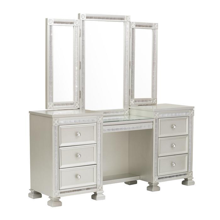 Bevelle (4)Vanity Dresser with Mirror Half Price Furniture