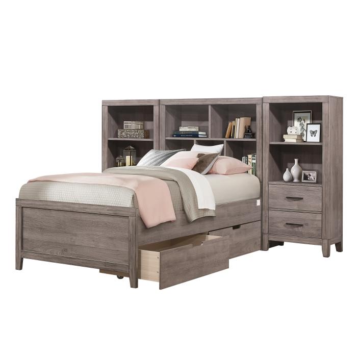 Woodrow 4pc Set Twin Wall Bed with Toy Boxes (TB+2PNS+TFT) Half Price Furniture