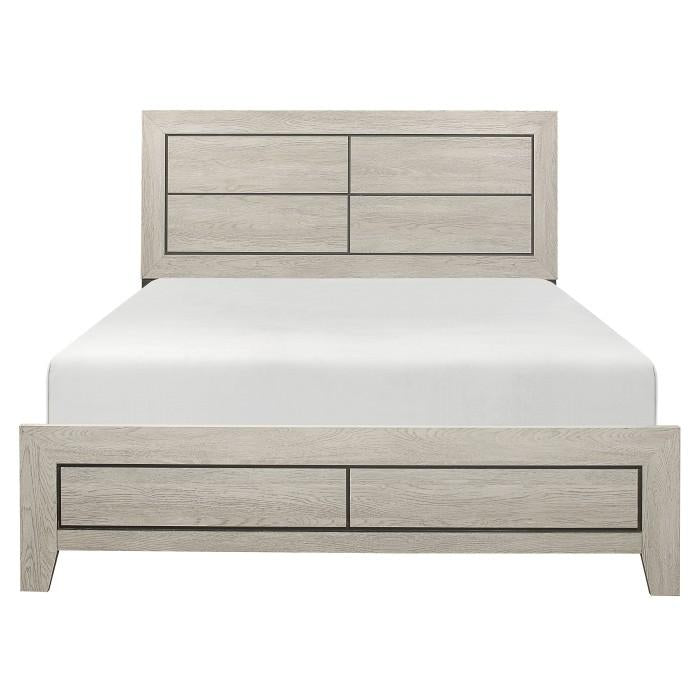 Homelegance Furniture Quinby King Panel Bed in Light Brown 1525K-1EK Half Price Furniture