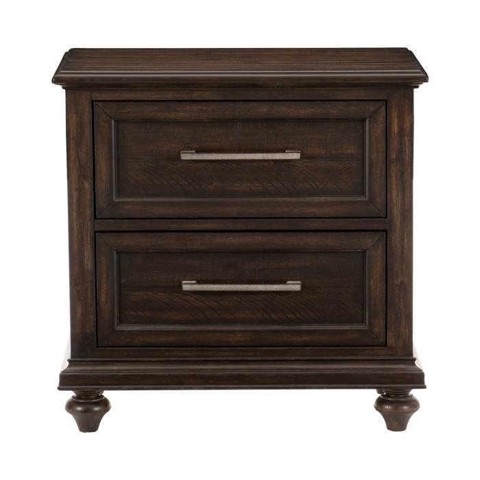 Homelegance Cardona Nightstand in Driftwood Charcoal 1689-4 Half Price Furniture