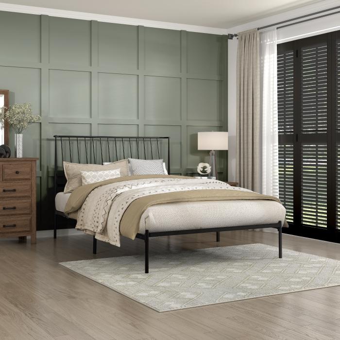 Augusta Queen Platform Bed - Bed - Half Price Furniture