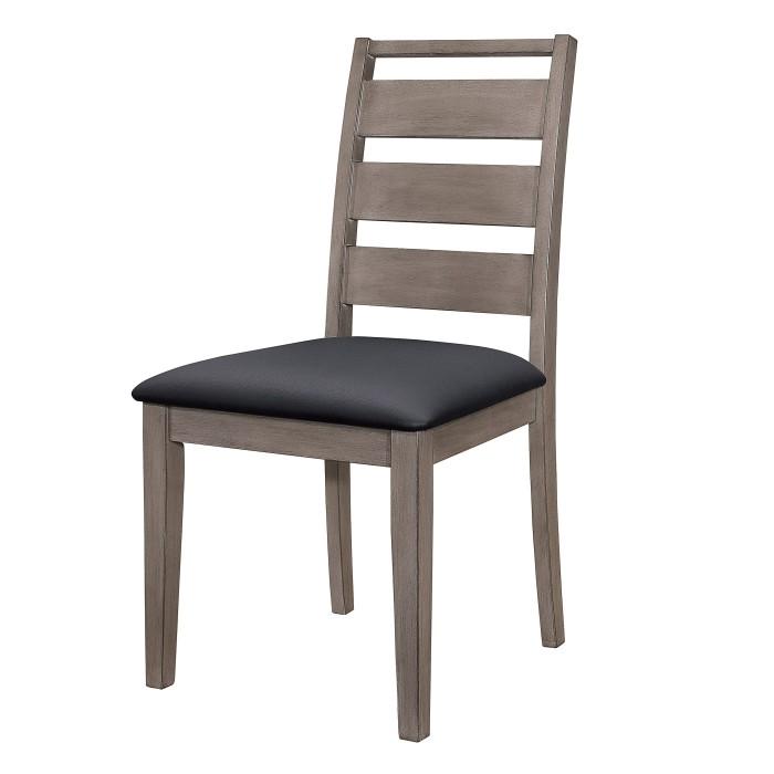 Woodrow Side Chair, Black PU - Chair - Half Price Furniture