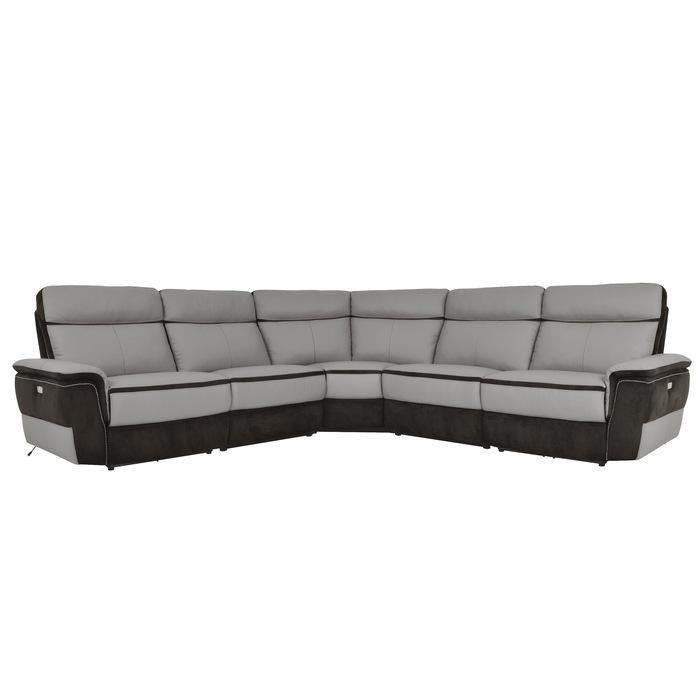 8318*5C - (5)5-Piece Modular Power Reclining Sectional Half Price Furniture
