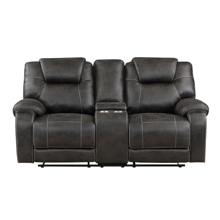 8560PM-2 - Double Reclining Love Seat with Center Console Half Price Furniture