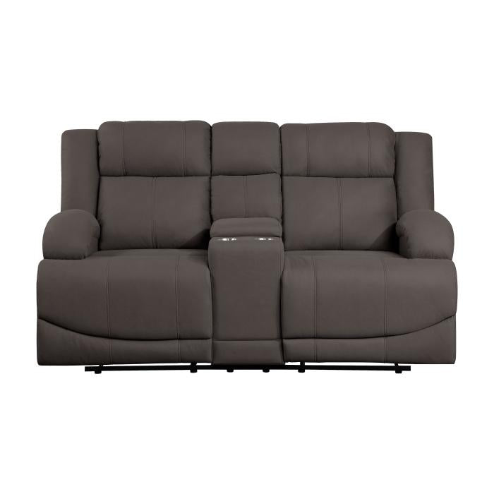 9207CHC-2 - Double Reclining Love Seat with Center Console Half Price Furniture