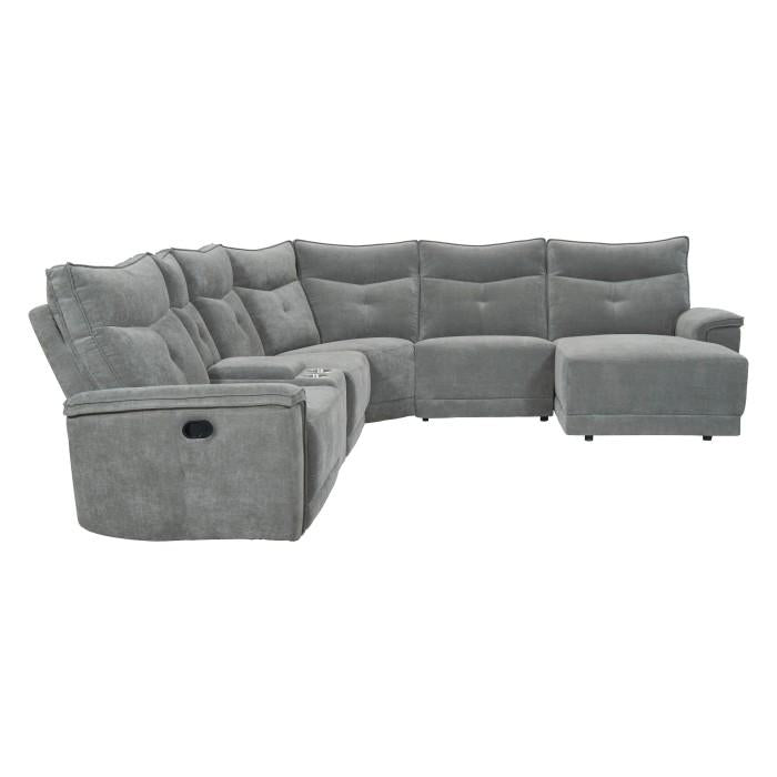 9509DG*6LR5R - (6)6-Piece Modular Reclining Sectional with Right Chaise Half Price Furniture