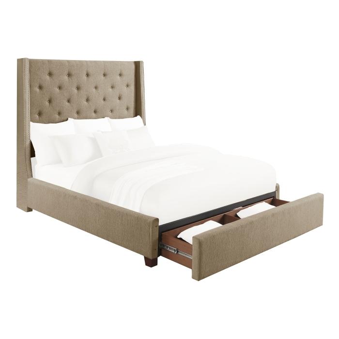 5877KBR-1CKDW* - (3)California King Platform Bed with Storage Footboard Half Price Furniture