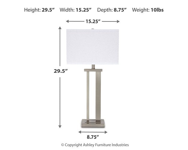 Aniela Table Lamp (Set of 2) - Lamp Set - Half Price Furniture