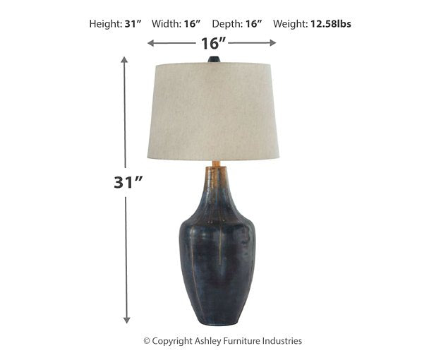 Evania Table Lamp - Lamp - Half Price Furniture