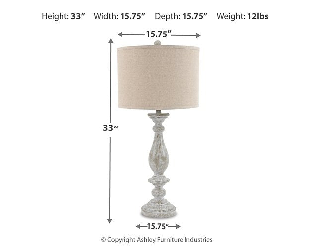 Bernadate Table Lamp (Set of 2) - Lamp Set - Half Price Furniture