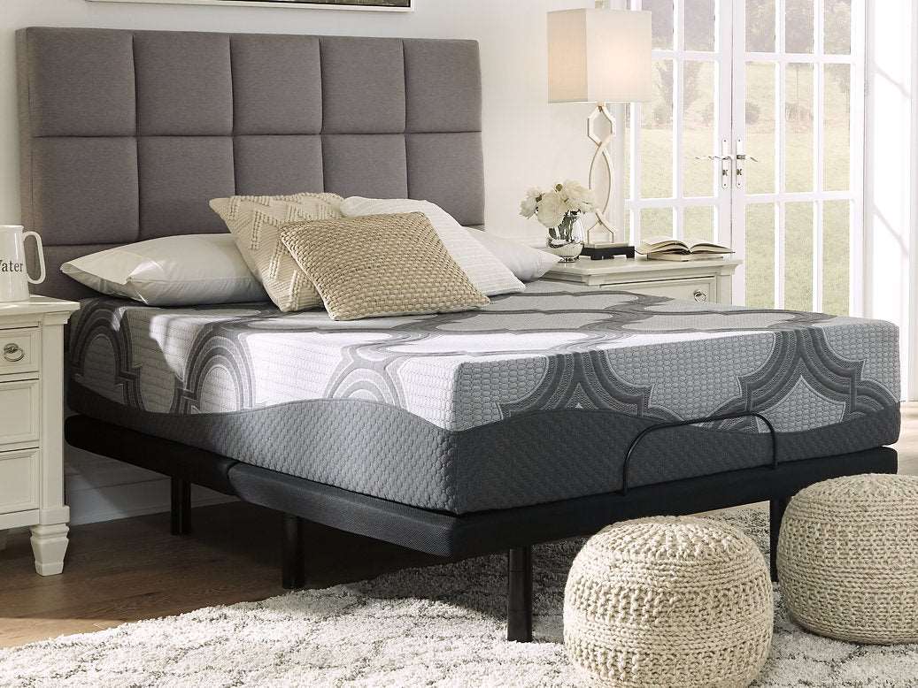 12 Inch Ashley Hybrid King Adjustable Base and Mattress Half Price Furniture