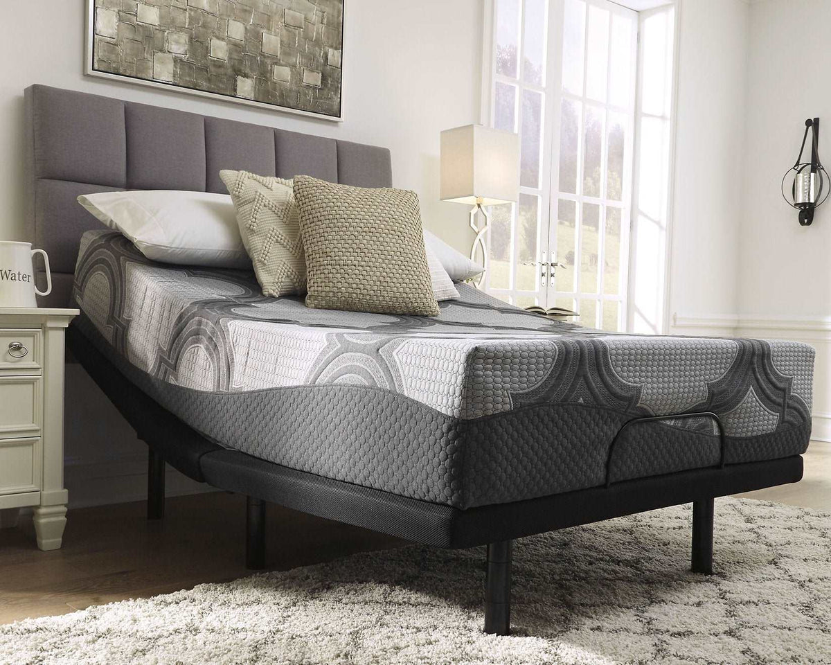 12 Inch Ashley Hybrid King Adjustable Base and Mattress Half Price Furniture