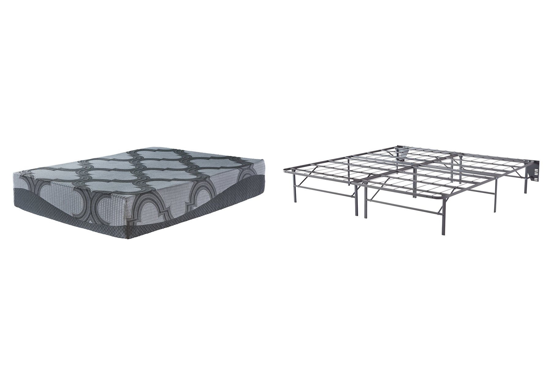 12 Inch Ashley Hybrid King Adjustable Base and Mattress Half Price Furniture
