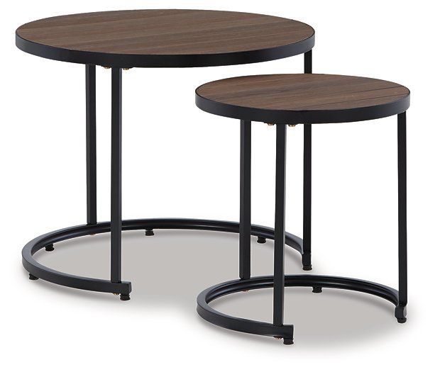 Ayla Outdoor Nesting End Tables (Set of 2)  Las Vegas Furniture Stores