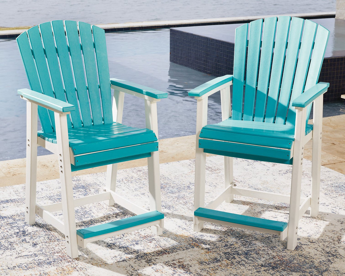 Eisely Outdoor Counter Height Bar Stool (Set of 2)  Half Price Furniture