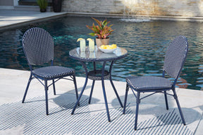 Odyssey Blue Outdoor Table and Chairs (Set of 3) - Half Price Furniture