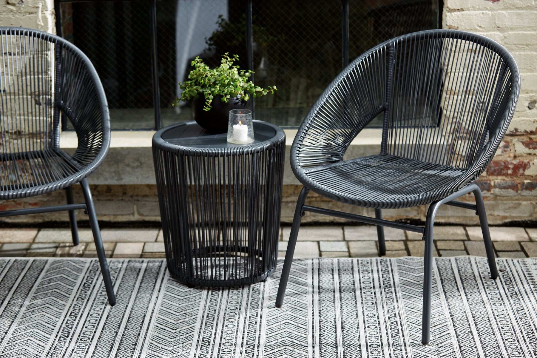 Mandarin Cape Outdoor Table and Chairs (Set of 3) - Half Price Furniture
