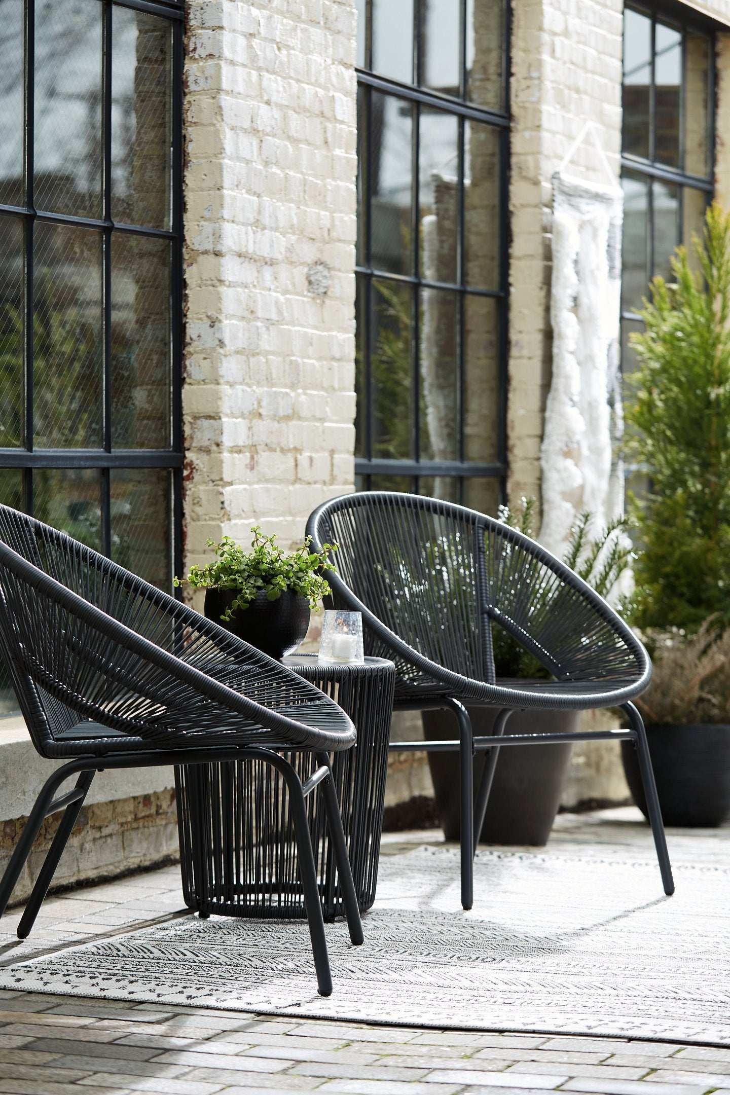 Mandarin Cape Outdoor Table and Chairs (Set of 3) - Half Price Furniture