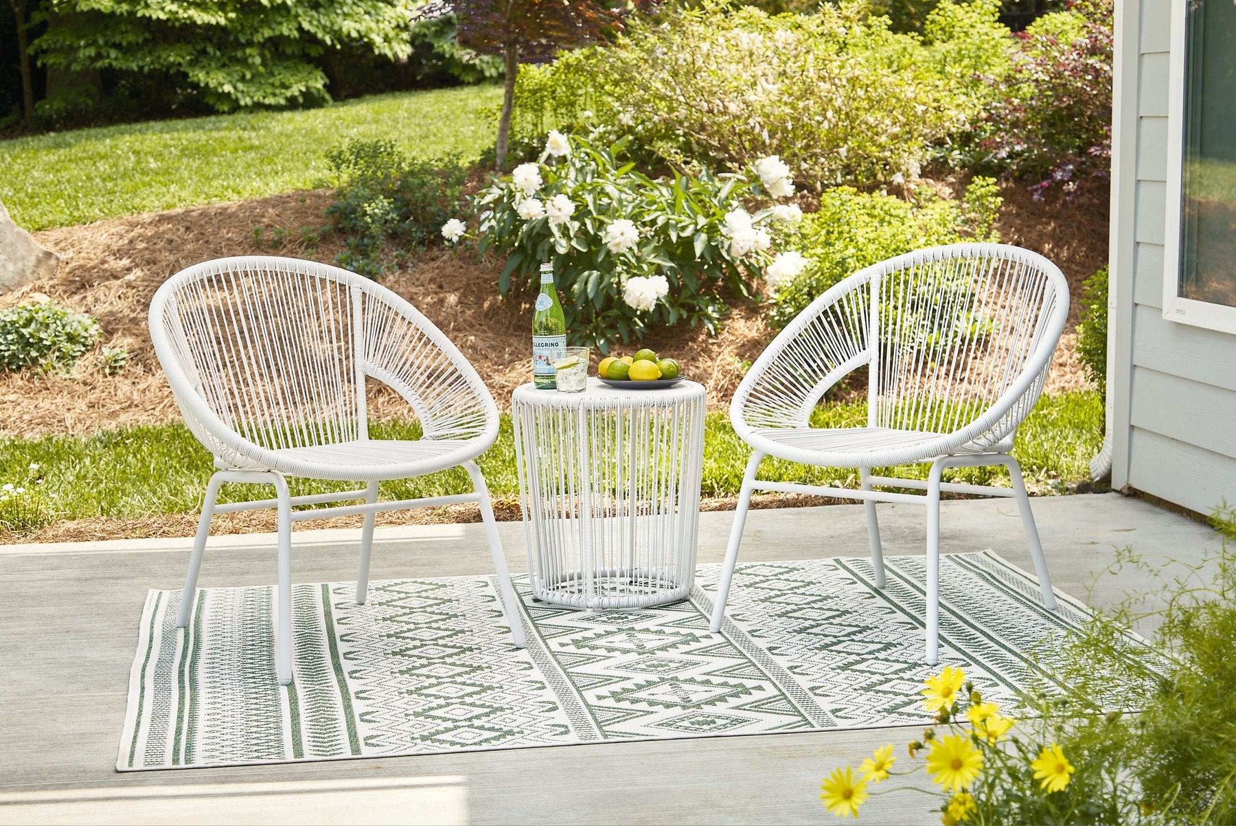 Mandarin Cape Outdoor Table and Chairs (Set of 3) - Half Price Furniture