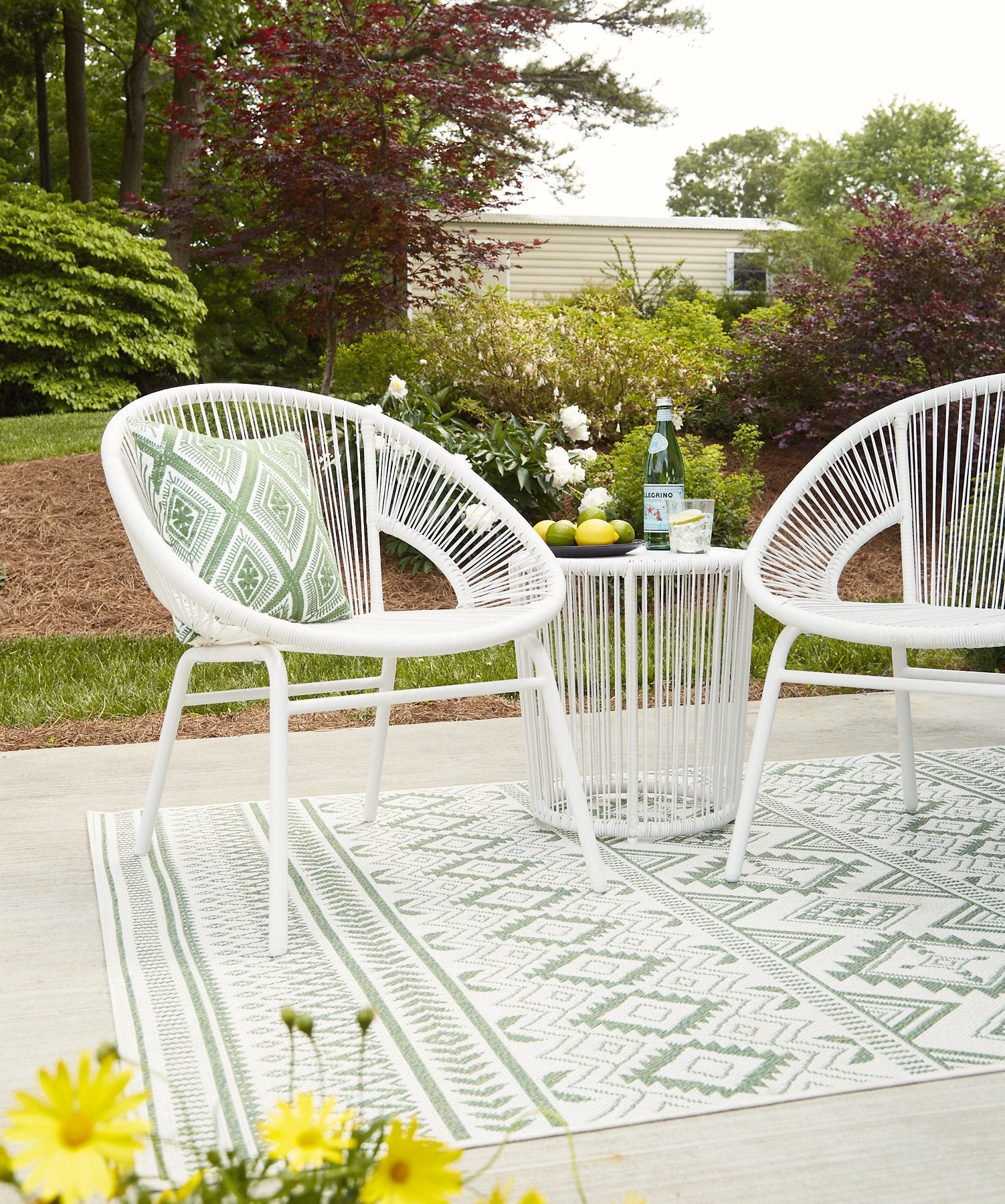 Mandarin Cape Outdoor Table and Chairs (Set of 3) - Half Price Furniture