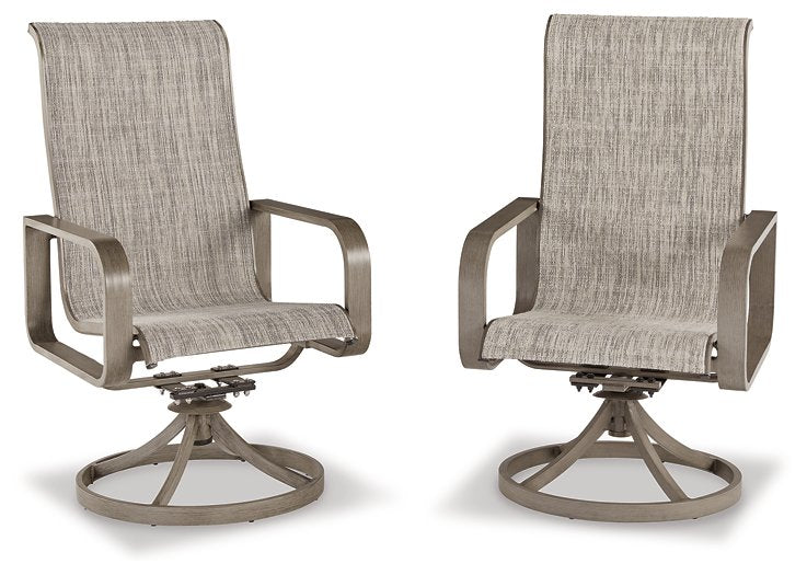 Beach Front Sling Swivel Chair (Set of 2) Half Price Furniture