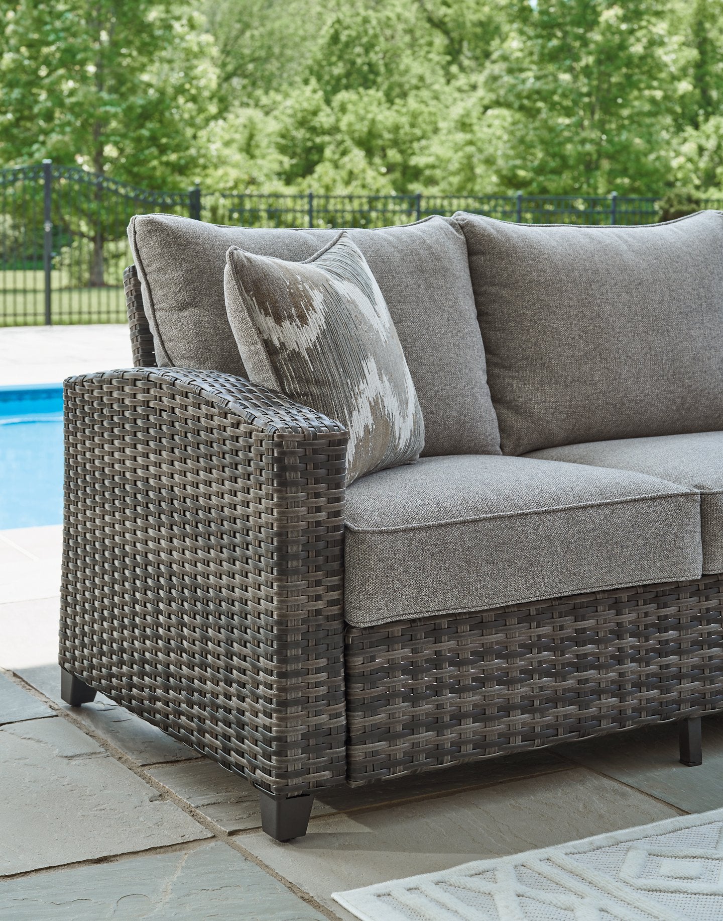 Oasis Court Outdoor Sofa/Chairs/Table Set (Set of 4) - Half Price Furniture