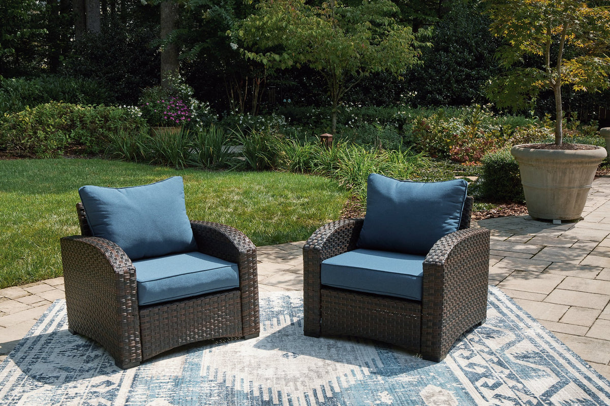 Windglow Outdoor Lounge Chair with Cushion  Half Price Furniture