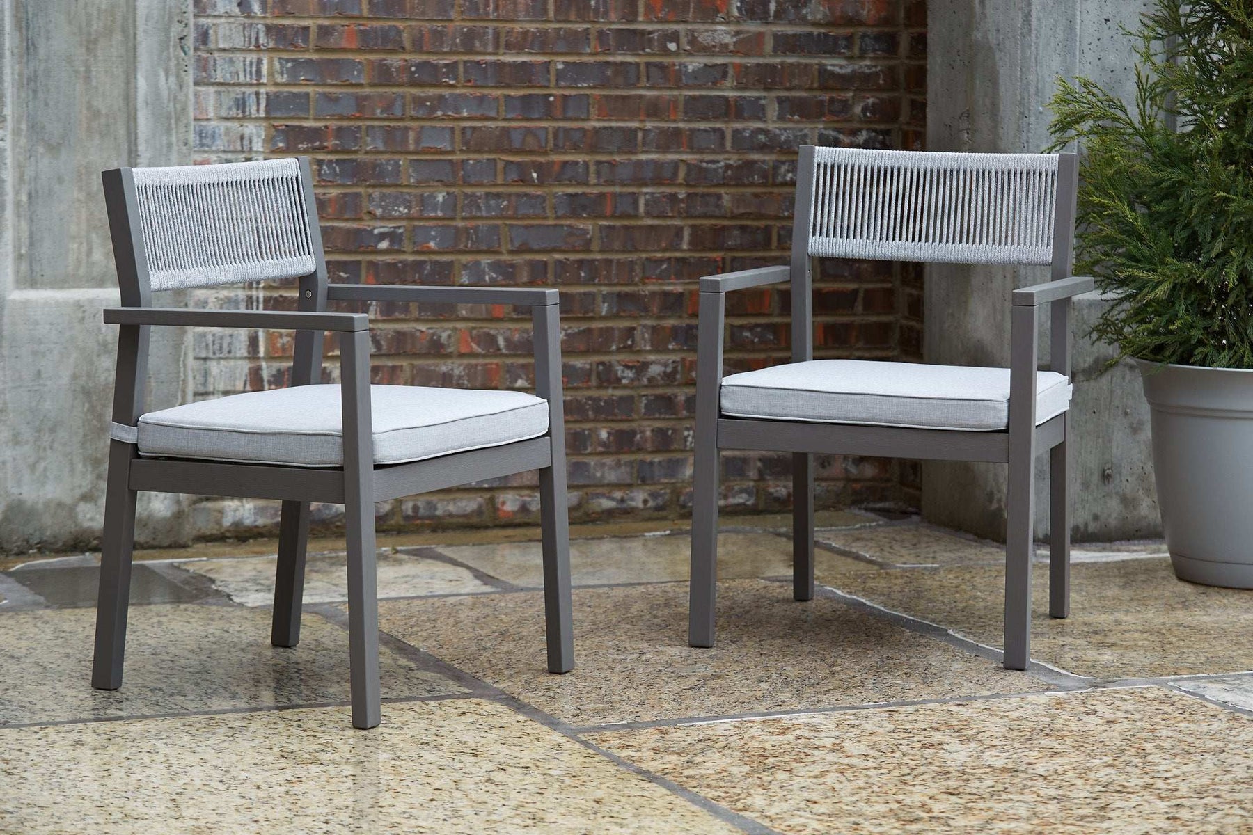 Eden Town Arm Chair with Cushion (Set of 2) Half Price Furniture