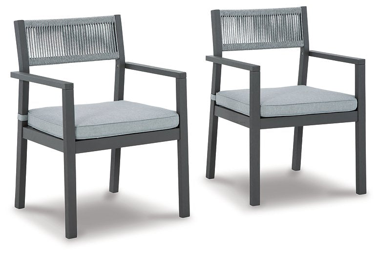 Eden Town Arm Chair with Cushion (Set of 2)  Las Vegas Furniture Stores