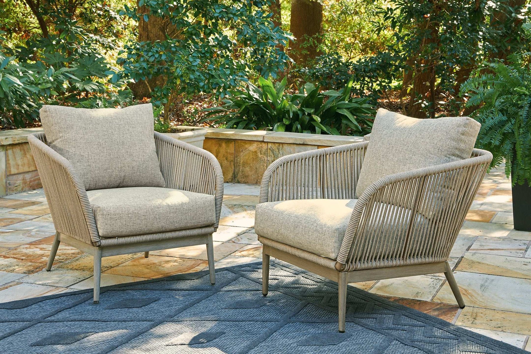 Swiss Valley Lounge Chair with Cushion (Set of 2) - Half Price Furniture