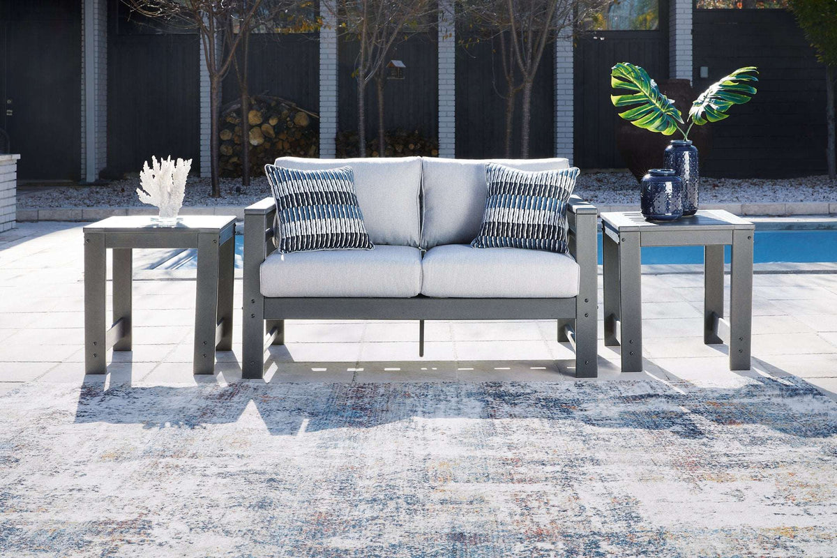 Amora Outdoor Loveseat with Cushion - Outdoor Seating - Half Price Furniture