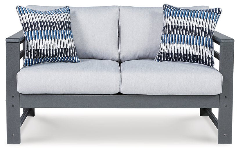Amora Outdoor Loveseat with Cushion - Half Price Furniture