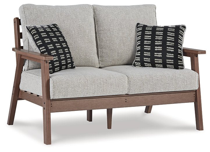 Emmeline Outdoor Loveseat with Cushion Half Price Furniture
